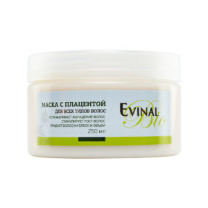 Питательная маска для роста волос Evinal Bio с экстрактом плаценты, 250мл "Evinal".