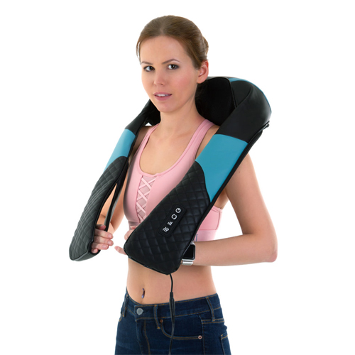 Роликовый массажер для шеи и плеч с ИК-прогревом "Soft Roller".